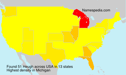 Surname Heugh in USA