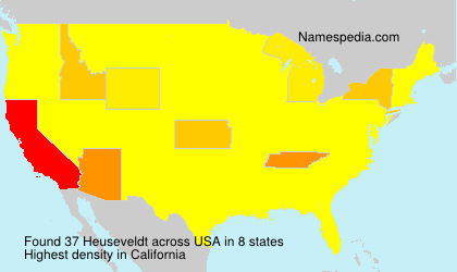 Surname Heuseveldt in USA Surname Heuseveldt in USA