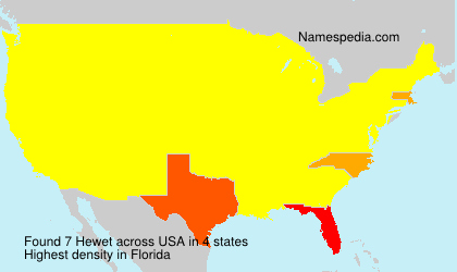 Surname Hewet in USA Surname Hewet in USA
