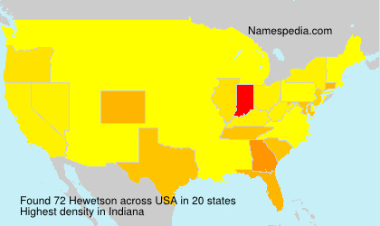 Surname Hewetson in USA Surname Hewetson in USA