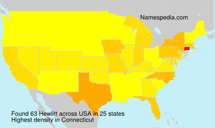Surname Hewlitt in USA Surname Hewlitt in USA