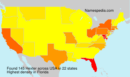 Surname Hexter in USA Surname Hexter in USA