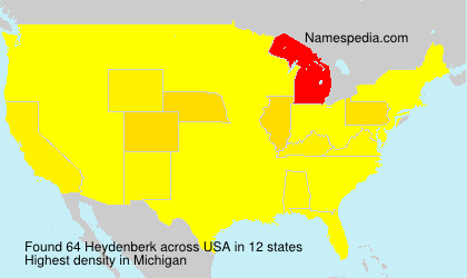 Surname Heydenberk in USA Surname Heydenberk in USA
