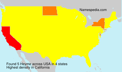 Surname Heyme in USA Surname Heyme in USA