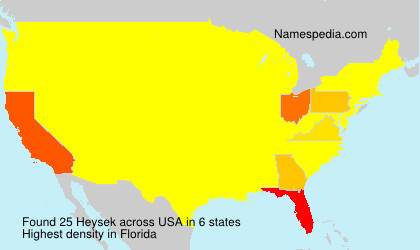 Surname Heysek in USA Surname Heysek in USA