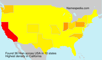 Surname Hian in USA Surname Hian in USA