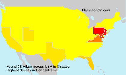 Surname Hiban in USA Surname Hiban in USA