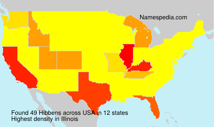 Surname Hibbens in USA Surname Hibbens in USA