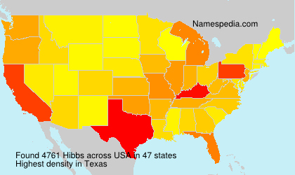 Surname Hibbs in USA Surname Hibbs in USA
