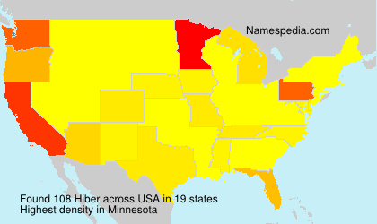 Surname Hiber in USA Surname Hiber in USA