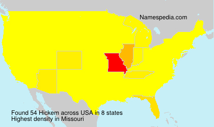 Surname Hickem in USA Surname Hickem in USA