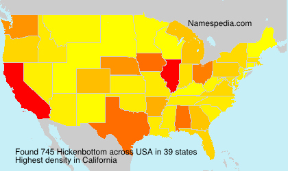 Surname Hickenbottom in USA Surname Hickenbottom in USA