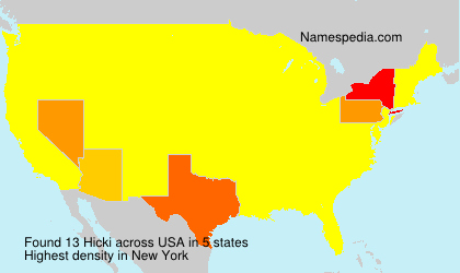 Surname Hicki in USA Surname Hicki in USA
