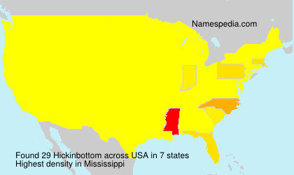 Surname Hickinbottom in USA