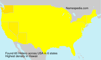 Surname Hidano in USA Surname Hidano in USA