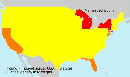 Surname Hidayet in USA Surname Hidayet in USA