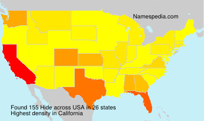 Surname Hide in USA