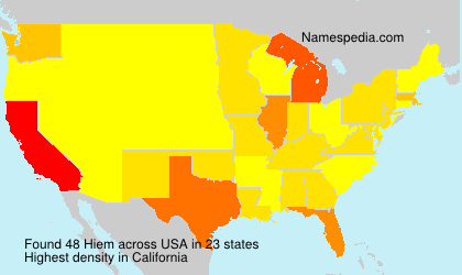 Surname Hiem in USA Surname Hiem in USA
