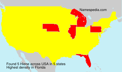 Surname Hiene in USA Surname Hiene in USA