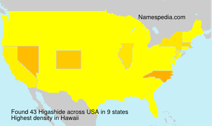 Surname Higashide in USA Surname Higashide in USA