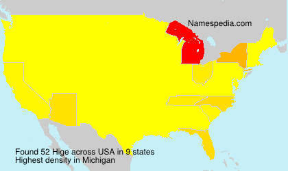 Surname Hige in USA Surname Hige in USA