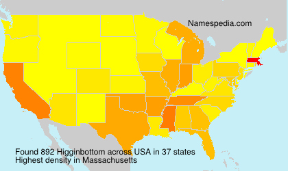 Surname Higginbottom in USA Surname Higginbottom in USA