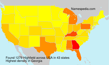 Surname Highfield in USA Surname Highfield in USA