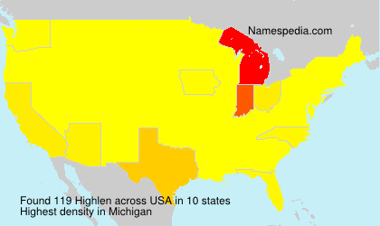 Surname Highlen in USA Surname Highlen in USA