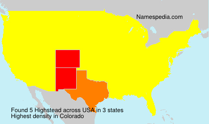 Surname Highstead in USA Surname Highstead in USA