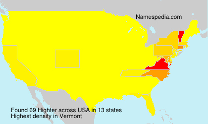 Surname Highter in USA Surname Highter in USA
