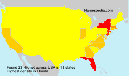 Surname Hikmet in USA Surname Hikmet in USA