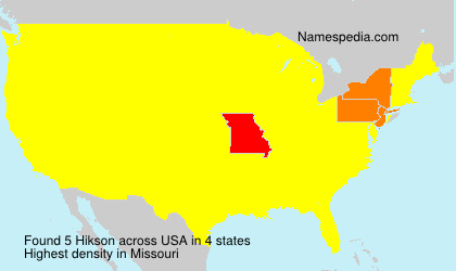 Surname Hikson in USA Surname Hikson in USA