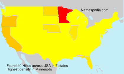 Surname Hiljus in USA Surname Hiljus in USA