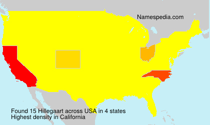 Surname Hillegaart in USA Surname Hillegaart in USA
