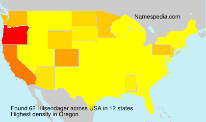 Surname Hilsendager in USA Surname Hilsendager in USA