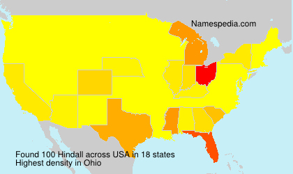 Surname Hindall in USA Surname Hindall in USA