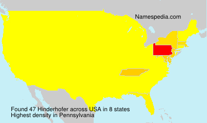 Surname Hinderhofer in USA Surname Hinderhofer in USA