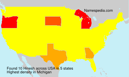 Surname Hinesh in USA Surname Hinesh in USA