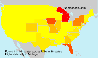 Surname Hinspeter in USA Surname Hinspeter in USA
