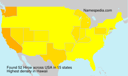 Surname Hiroe in USA Surname Hiroe in USA