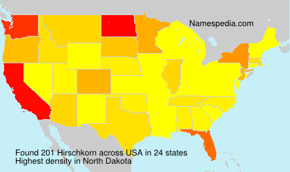 Surname Hirschkorn in USA Surname Hirschkorn in USA