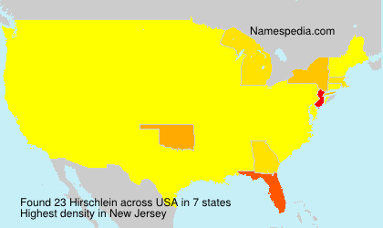 Surname Hirschlein in USA Surname Hirschlein in USA