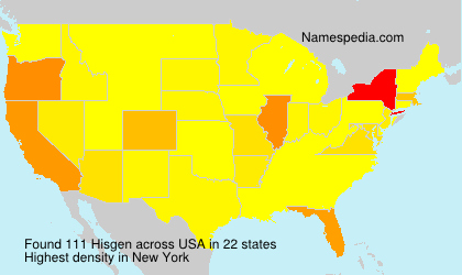 Surname Hisgen in USA