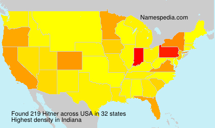 Surname Hitner in USA Surname Hitner in USA