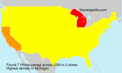 Surname Hitotsuyanagi in USA