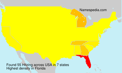Surname Hitzing in USA Surname Hitzing in USA