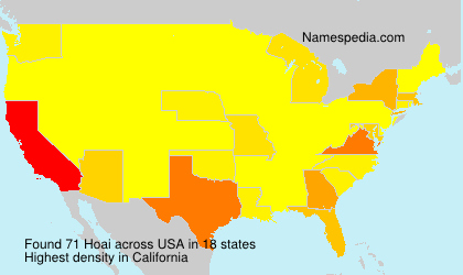 Surname Hoai in USA Surname Hoai in USA
