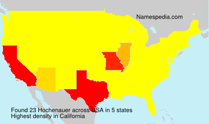 Surname Hochenauer in USA Surname Hochenauer in USA