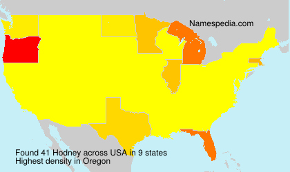 Surname Hodney in USA