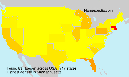 Surname Hoegen in USA Surname Hoegen in USA